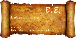 Batiszt Elma névjegykártya